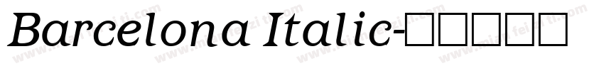 Barcelona Italic字体转换